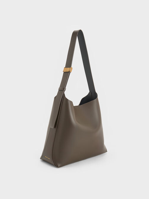 Bolso hobo grande Edna, Gris pardo, hi-res