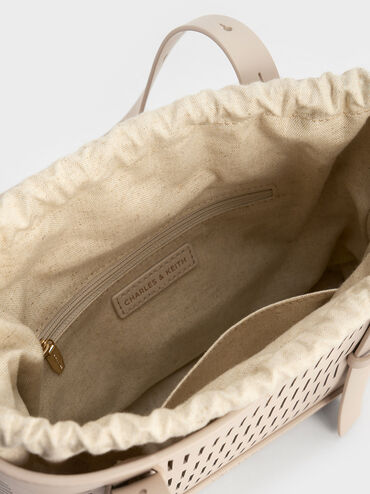 Delphi Cut-Out Bucket Bag, Oat, hi-res