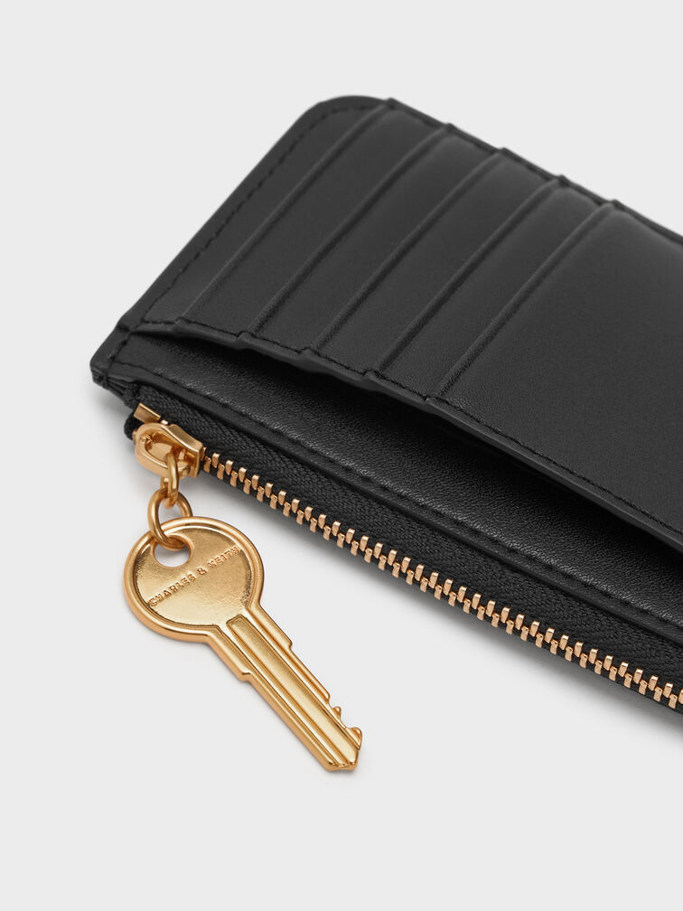 Petit porte-monnaie &agrave; fermeture &eacute;clair, Noir, hi-res