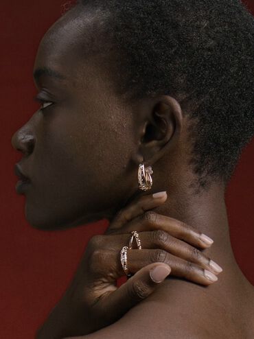Anillo Reverie estilo c�pula de cristal, Oro rosa, hi-res