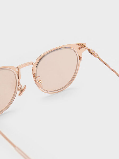 Oval Recycled Acetate Sunglasses, Pink, hi-res