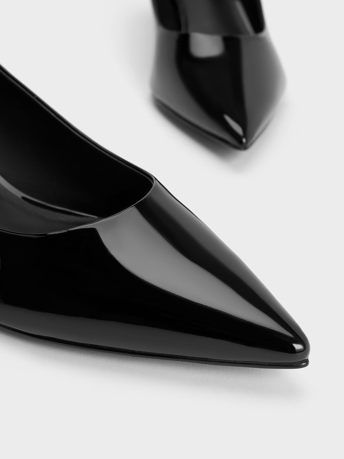 Gray discount leather pumps