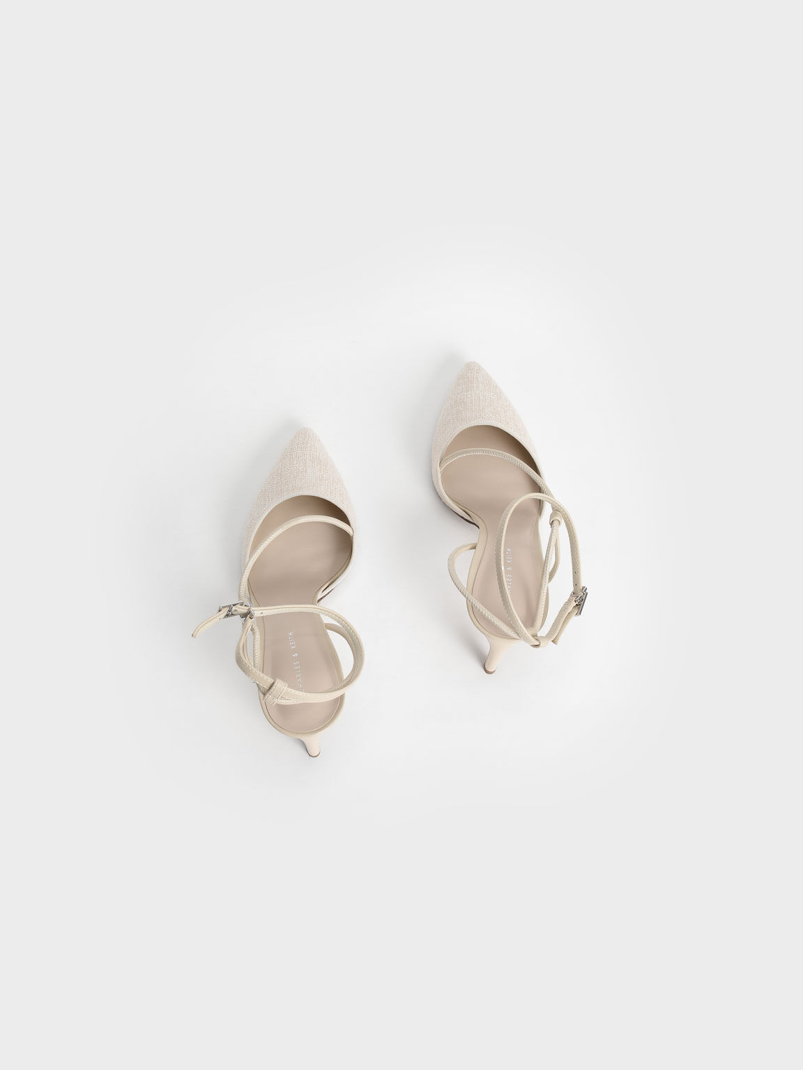 Linen Asymmetric Pumps, Beige, hi-res