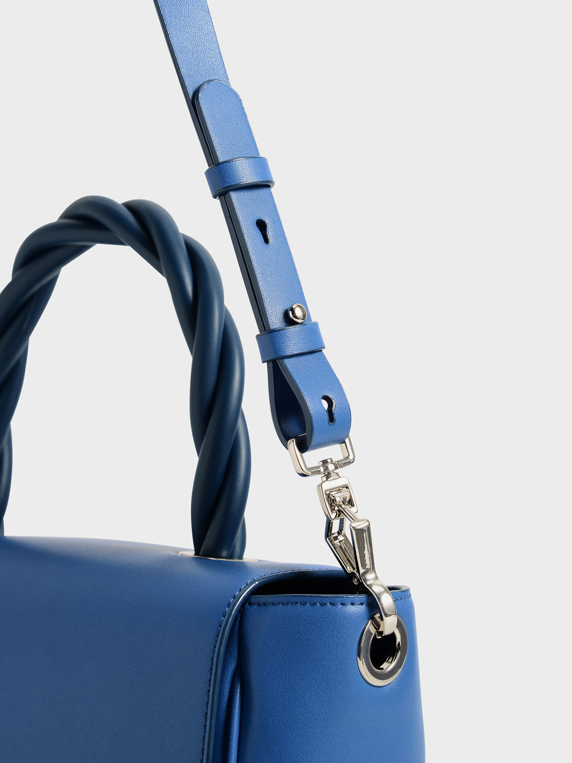 Blue Twisty Top Handle Bag - CHARLES & KEITH International Blue Twisty Top Handle Bag - CHARLES & KEITH International