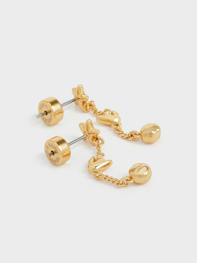 Orinda Crystal Drop Earrings, Gold, hi-res
