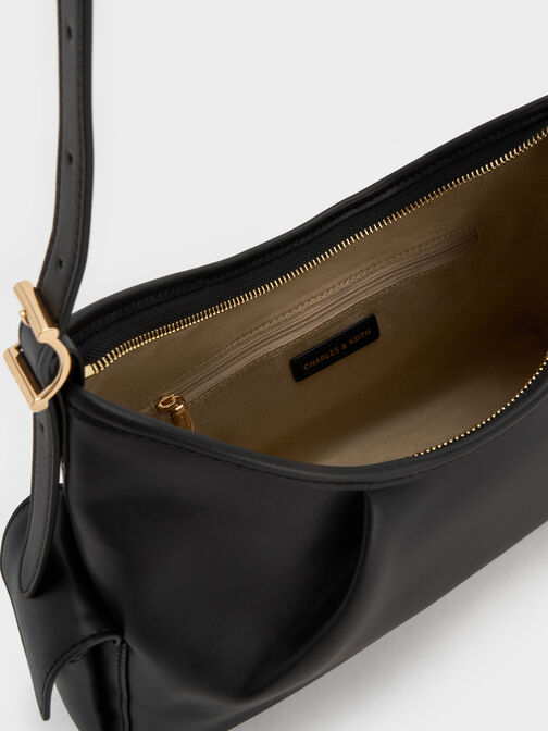 Khai Side-Pocket Shoulder Bag, Black, hi-res