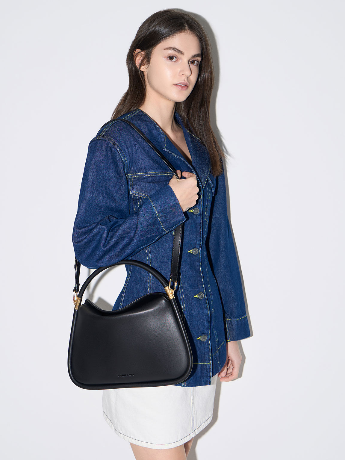 Lara Hobo Bag, Black, hi-res