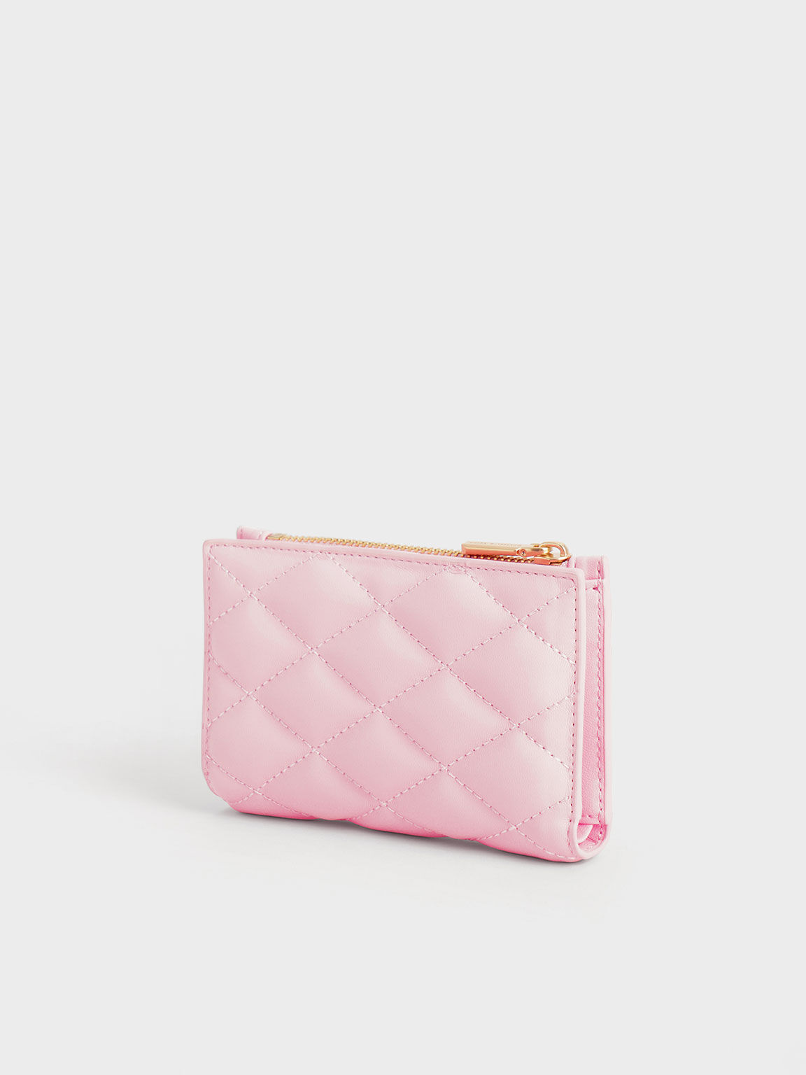 Lillie Quilted Mini Wallet, Pink, hi-res