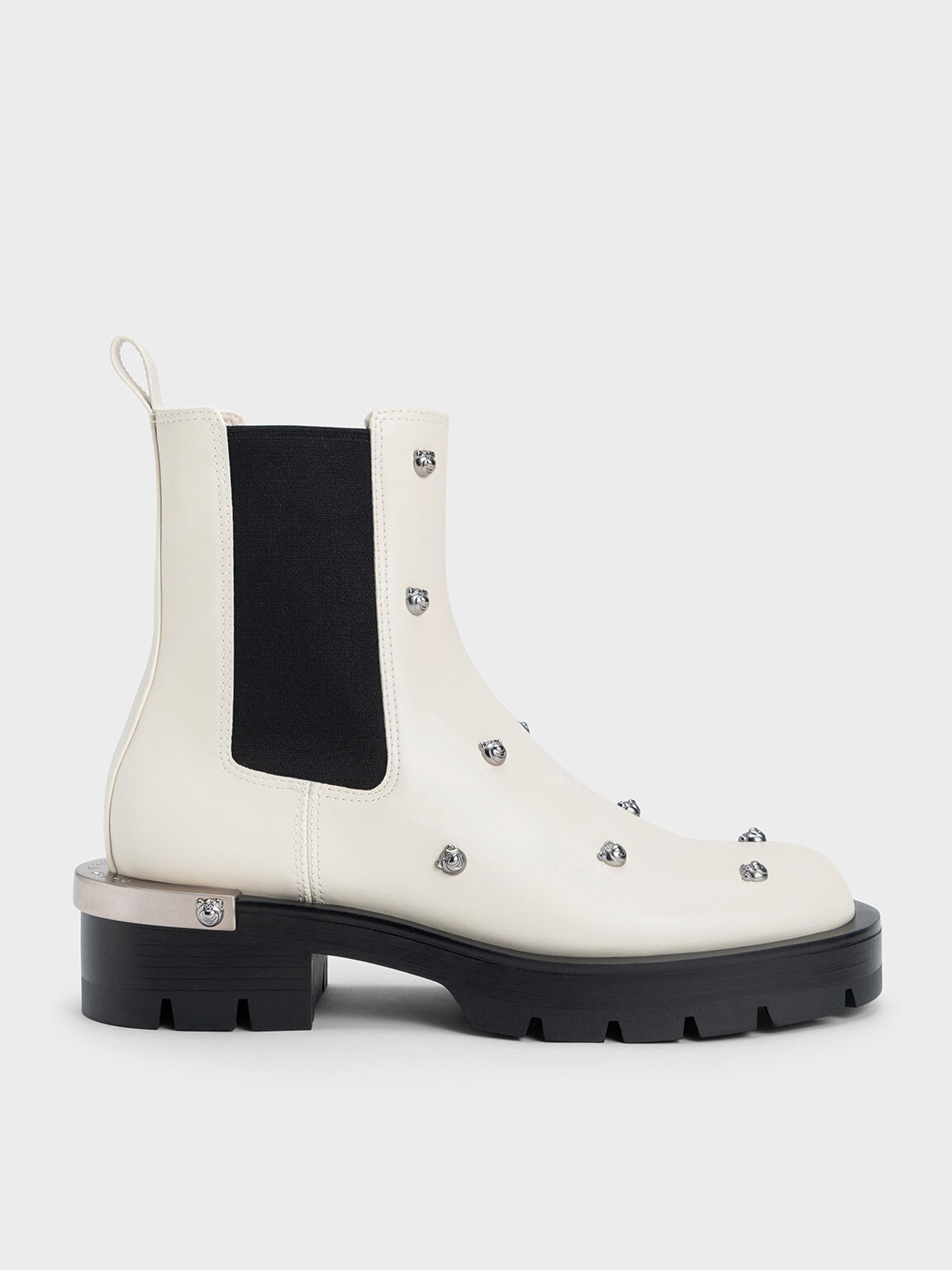 Lotso Studded Chelsea Boots, Chalk, hi-res