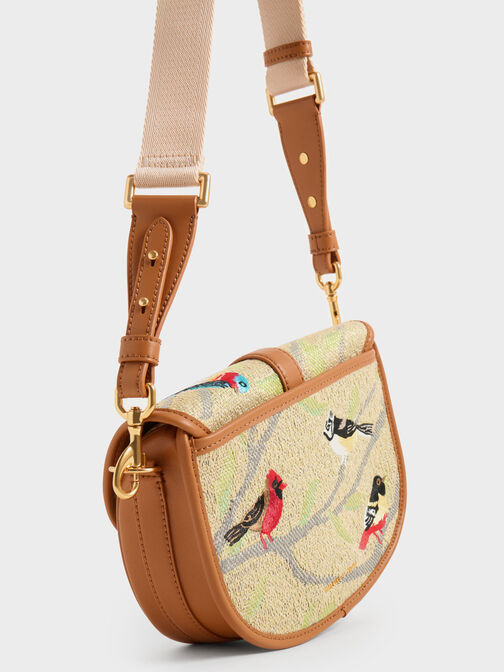 Flora Jacquard & Nylon Crossbody Bag, Multi, hi-res