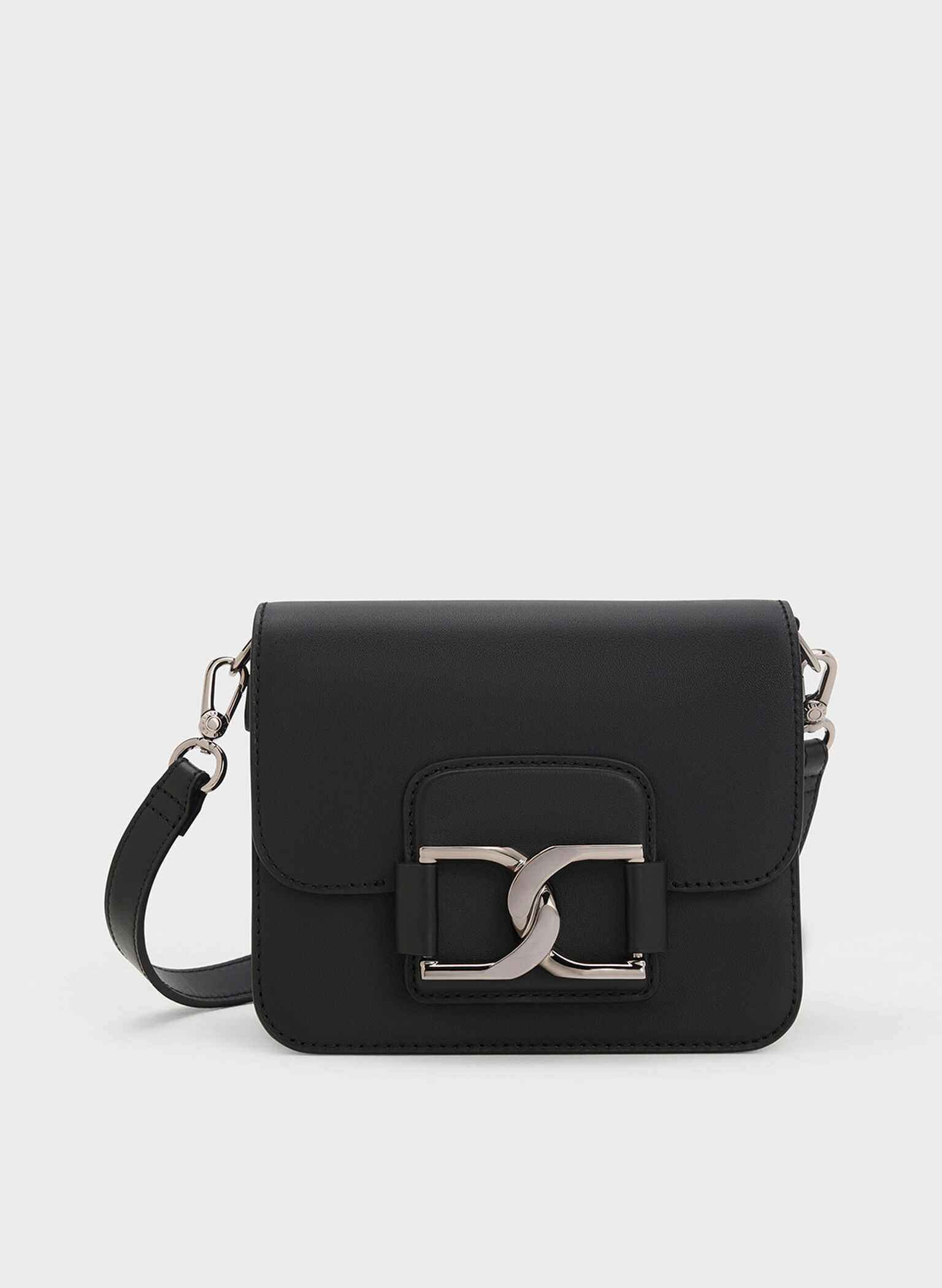 Gabine Leather Crossbody Bag - Noir