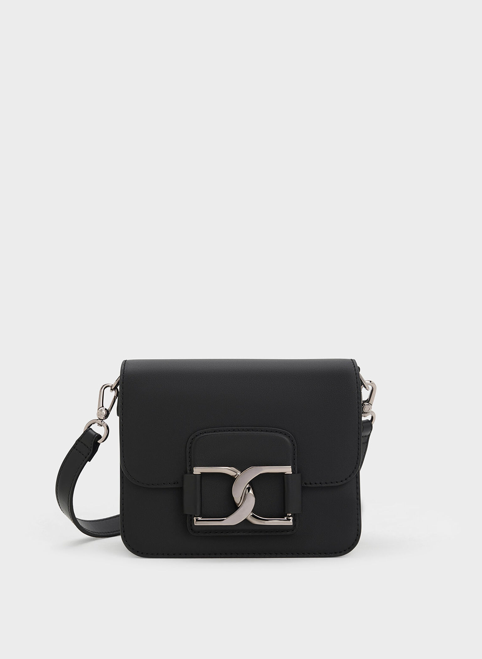 Gabine Leather Crossbody Bag - Noir