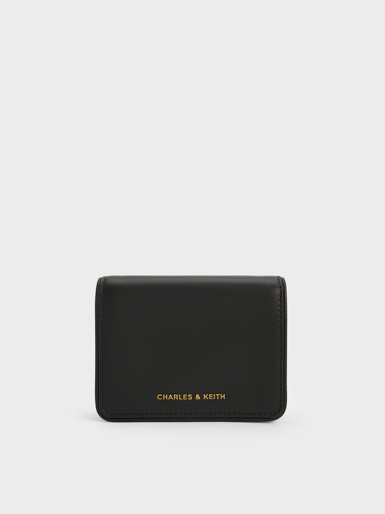 Lyla Knotted-Strap Wallet, Black, hi-res