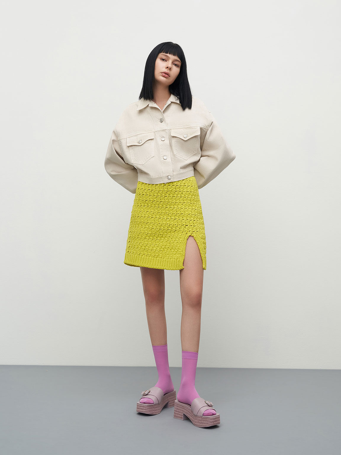Buckled Platform Espadrilles, Lilac, hi-res