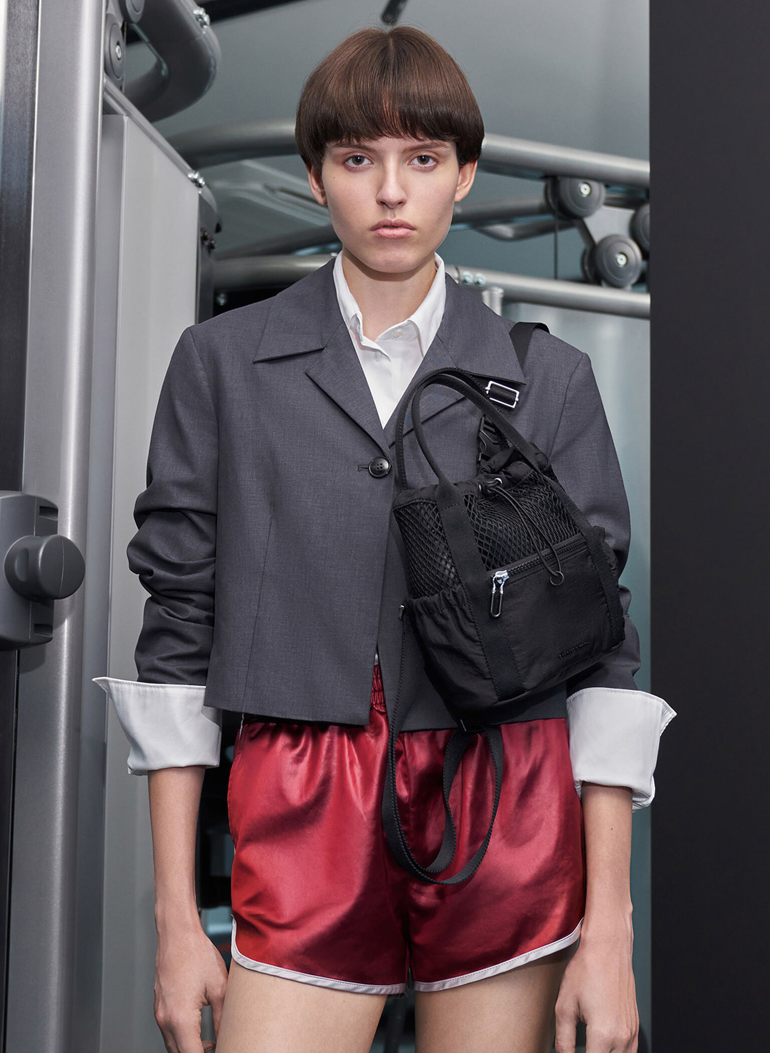 Terra Mesh & Nylon Multi-Way Bag, Noir, hi-res