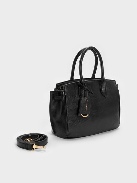 Bolso tote Ginevra, Negro, hi-res