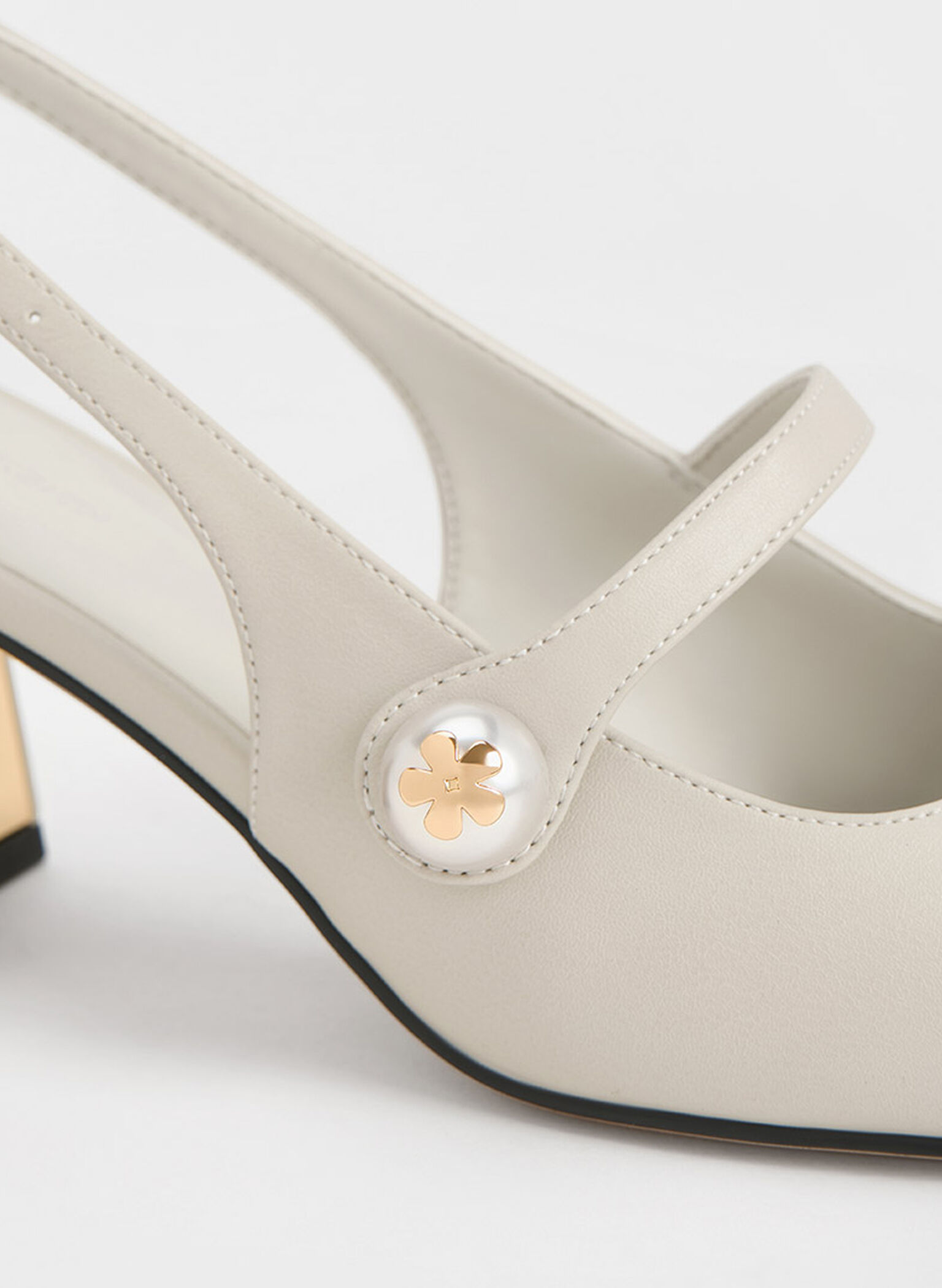 Aeryn Pearl-Embellished Slingback Pumps, Chalk, hi-res