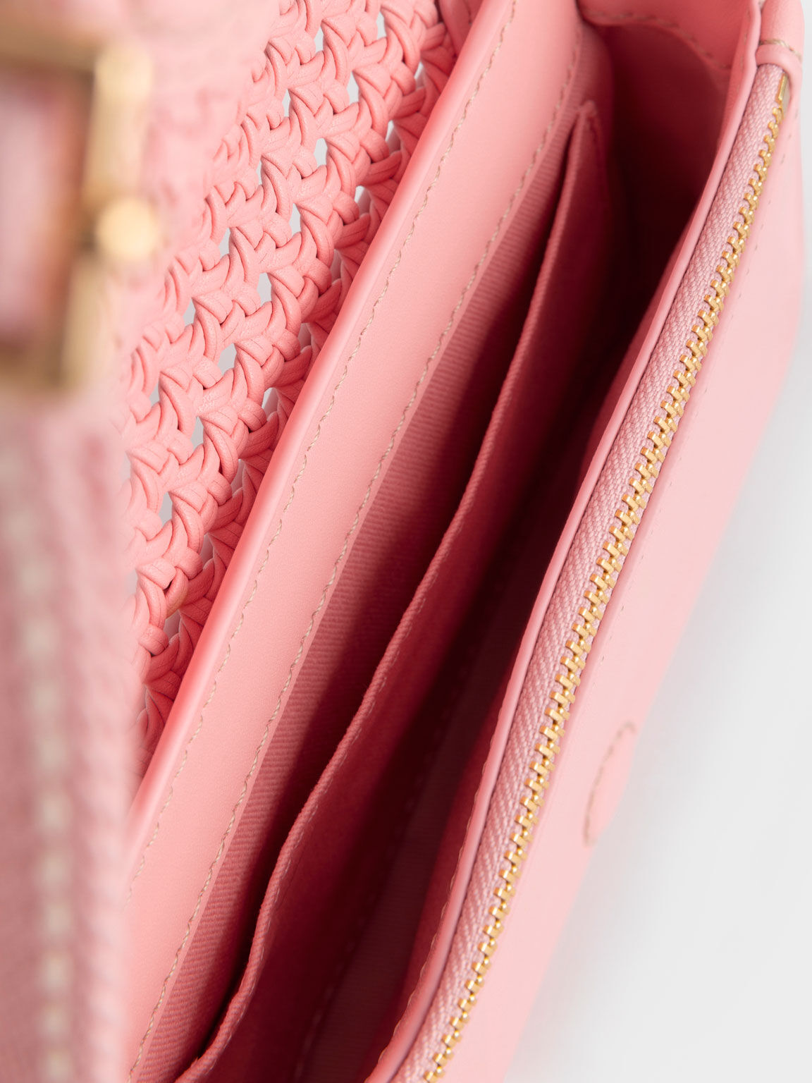 Pale pink sales shoulder bag