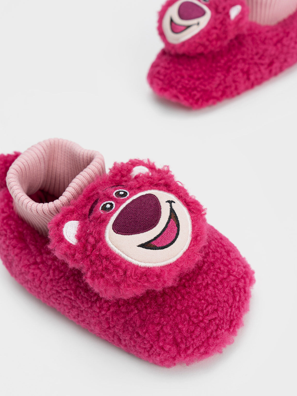 Girls' Lotso Furry Sock-Knit Boots, Pink, hi-res