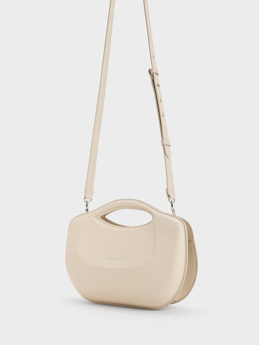 Cocoon Curved Handle Bag, Beige, hi-res