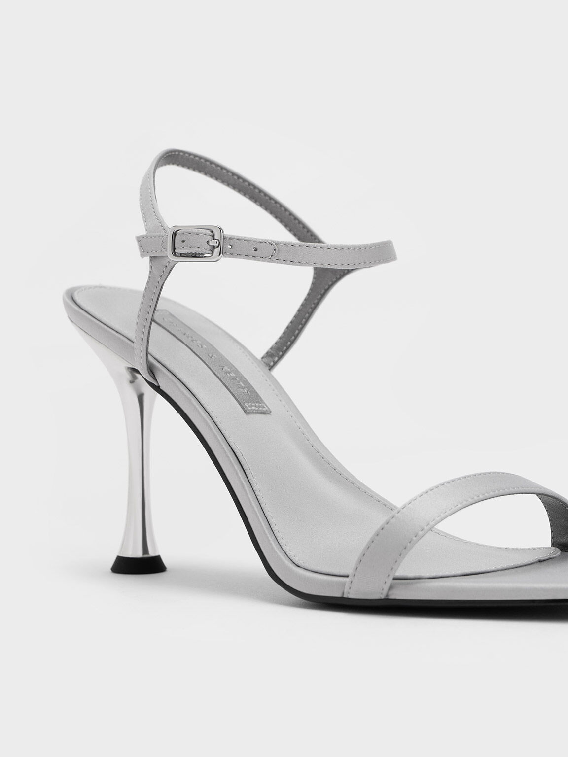 Grey strappy heels hot sale