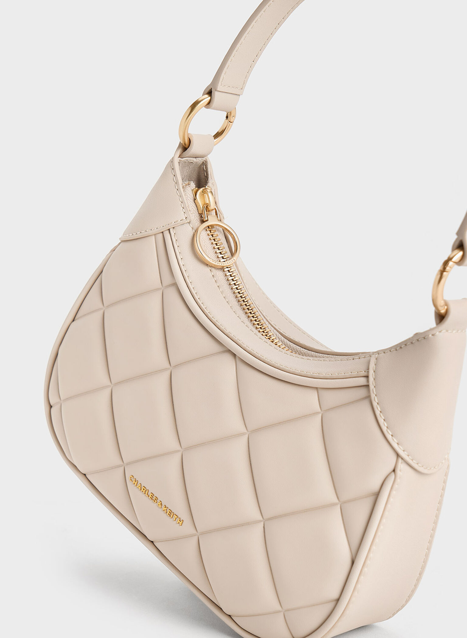 Mini Alcott Scarf Handle Quilted Bag, Oat, hi-res
