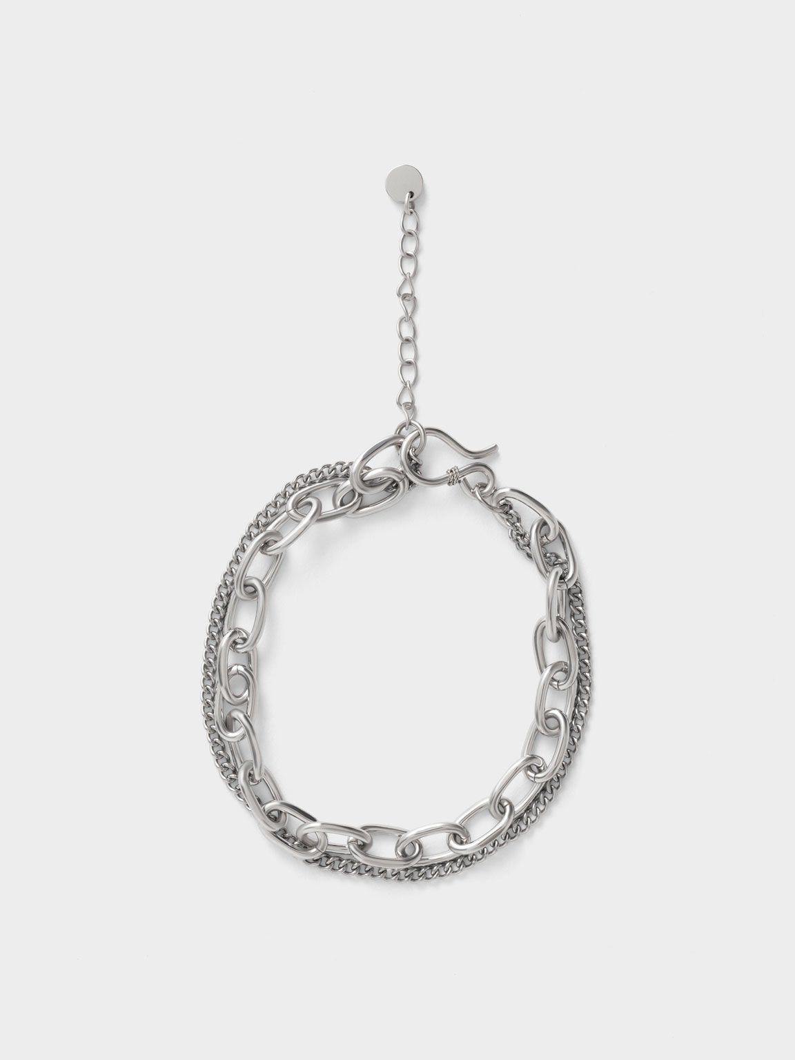 Double Chain Bracelet, Silver, hi-res