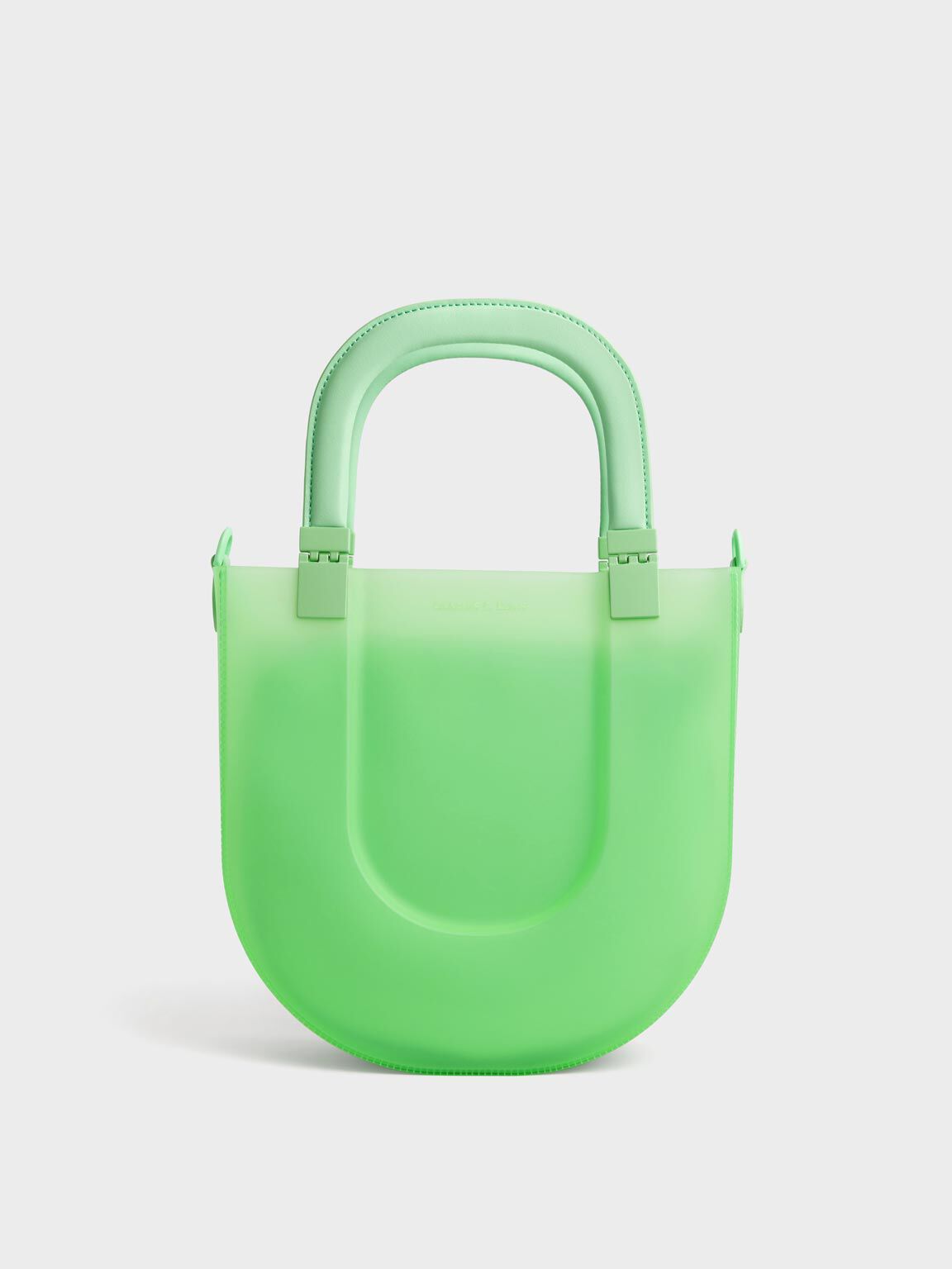 Curved Tote Bag, Green, hi-res
