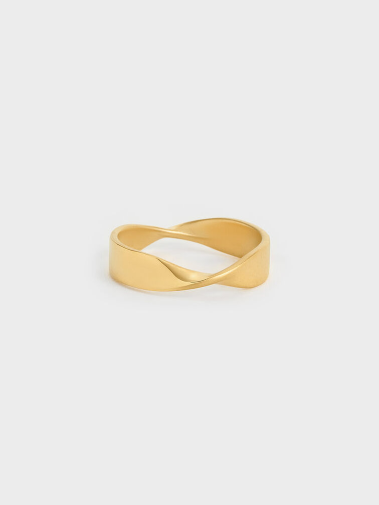 Lena Twist Ring, Gold, hi-res