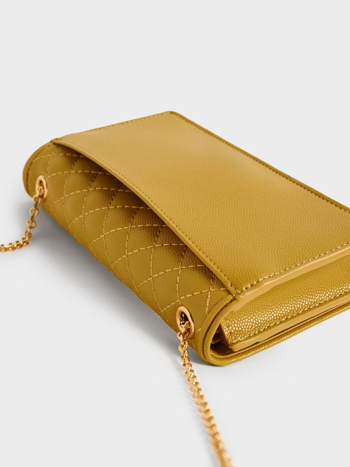 Quilted Pouch, Mustard, hi-res