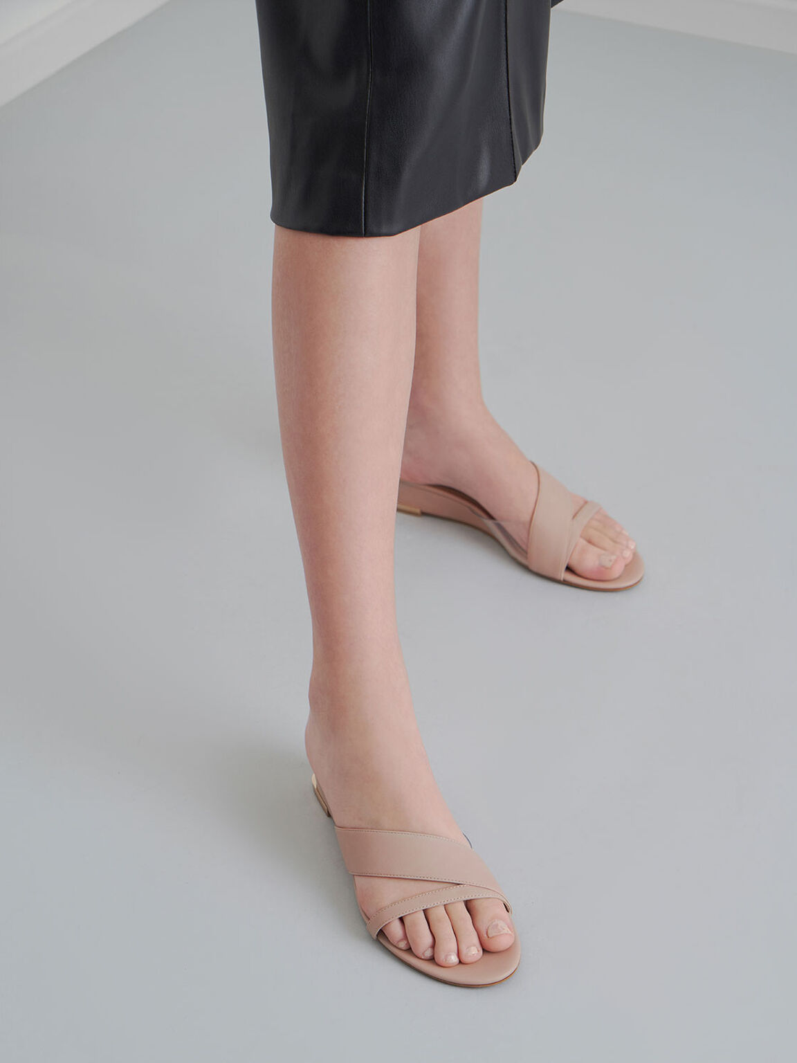 Strappy Wedges, Nude, hi-res