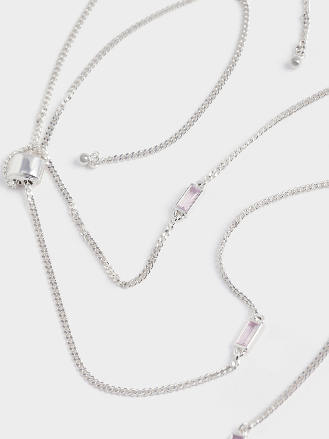 Crystal-Embellished Matinee Necklace, Lilac, hi-res