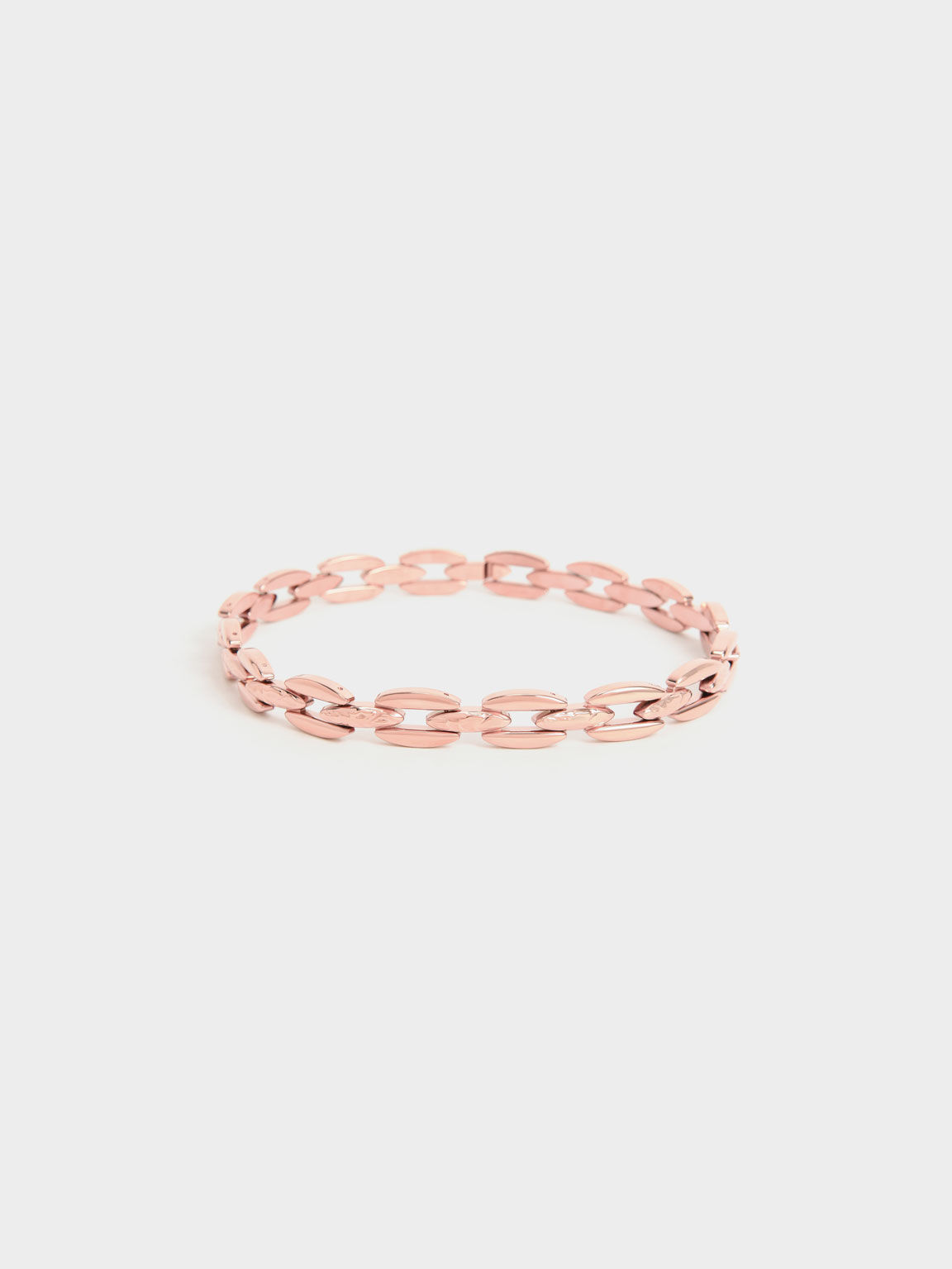 Chain-Link Choker Necklace, Rose Gold, hi-res