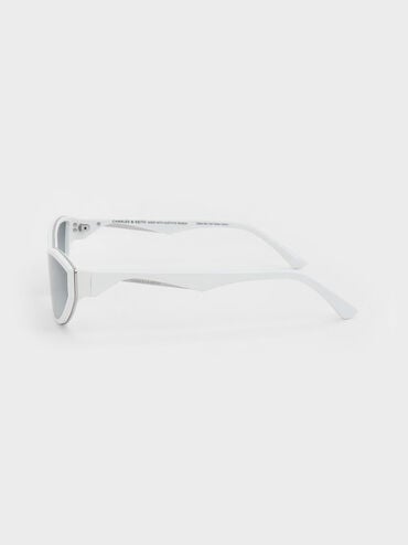 窄版造型墨鏡, 白色, hi-res