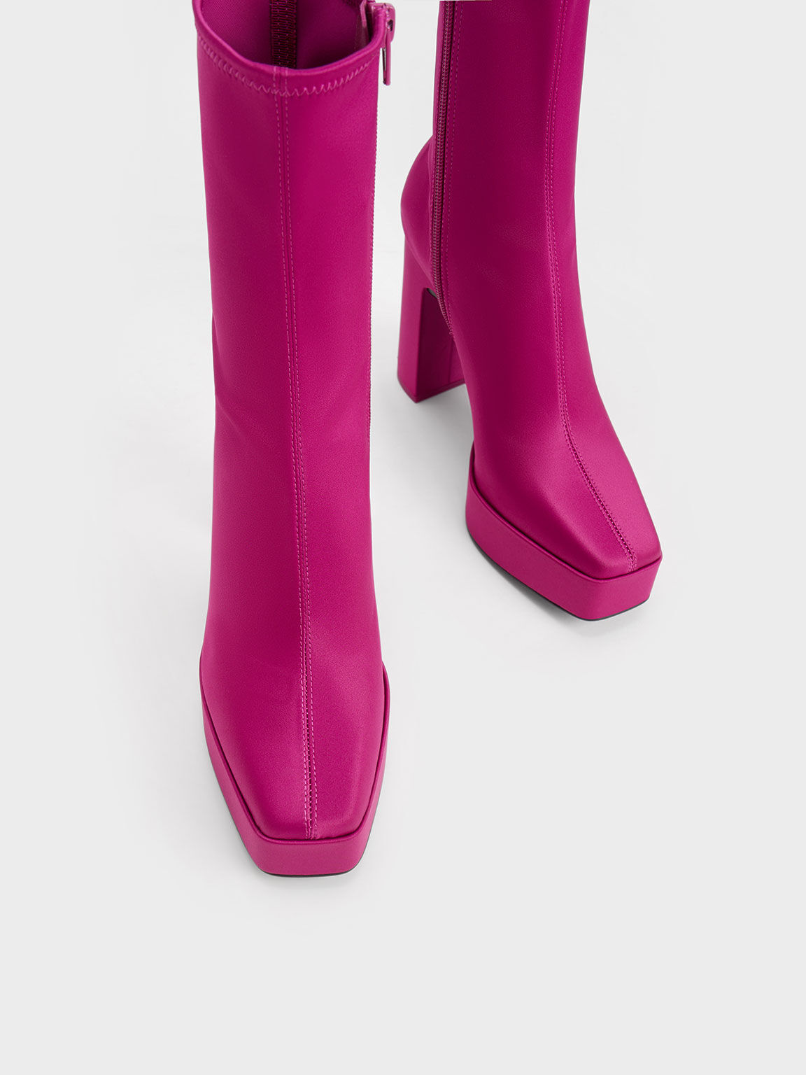 Pink leather best sale ankle boots