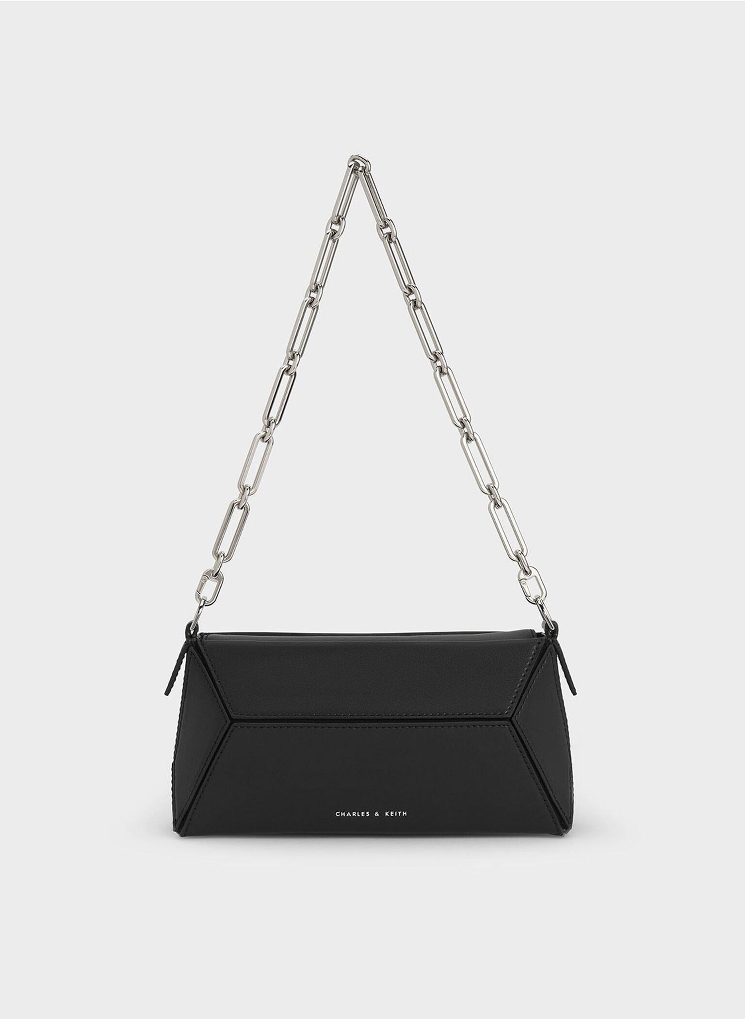 Black Quilted Chain Strap Bag - CHARLES & KEITH US