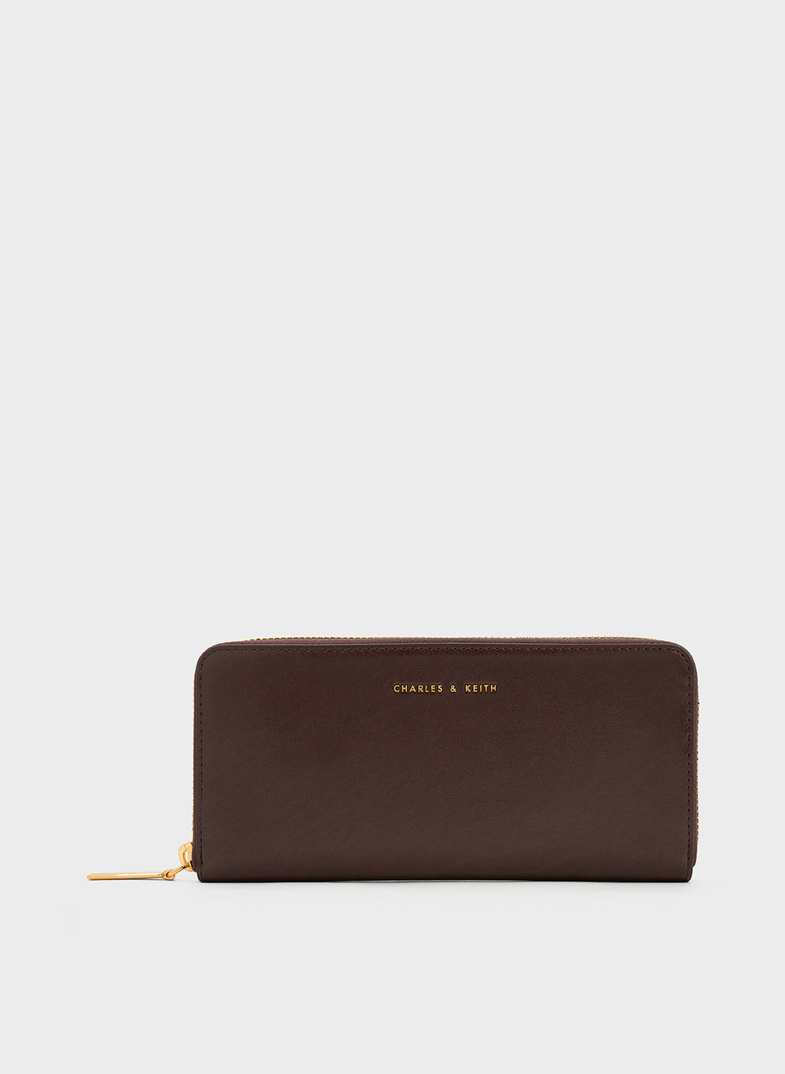 Dulcie Zip-Around Long Wallet, Brown, hi-res