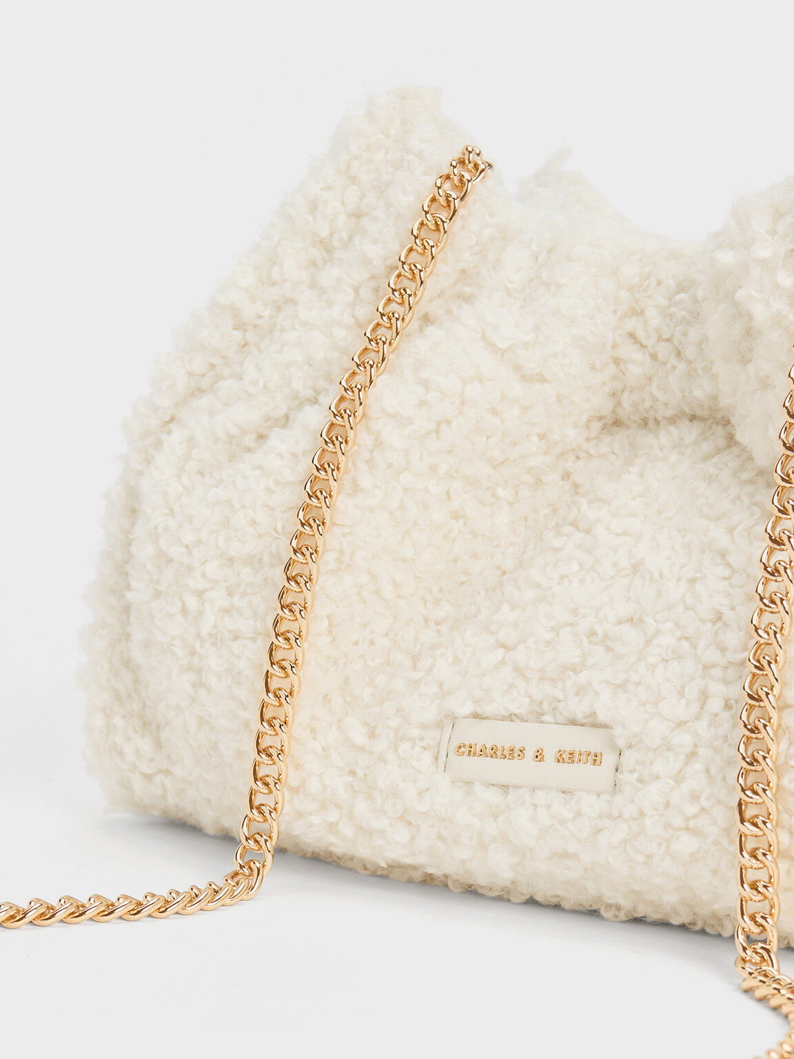 Charles and keith furry bag clearance