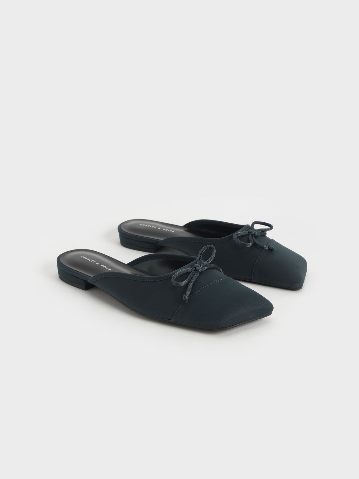 Bow tie flat mules sale