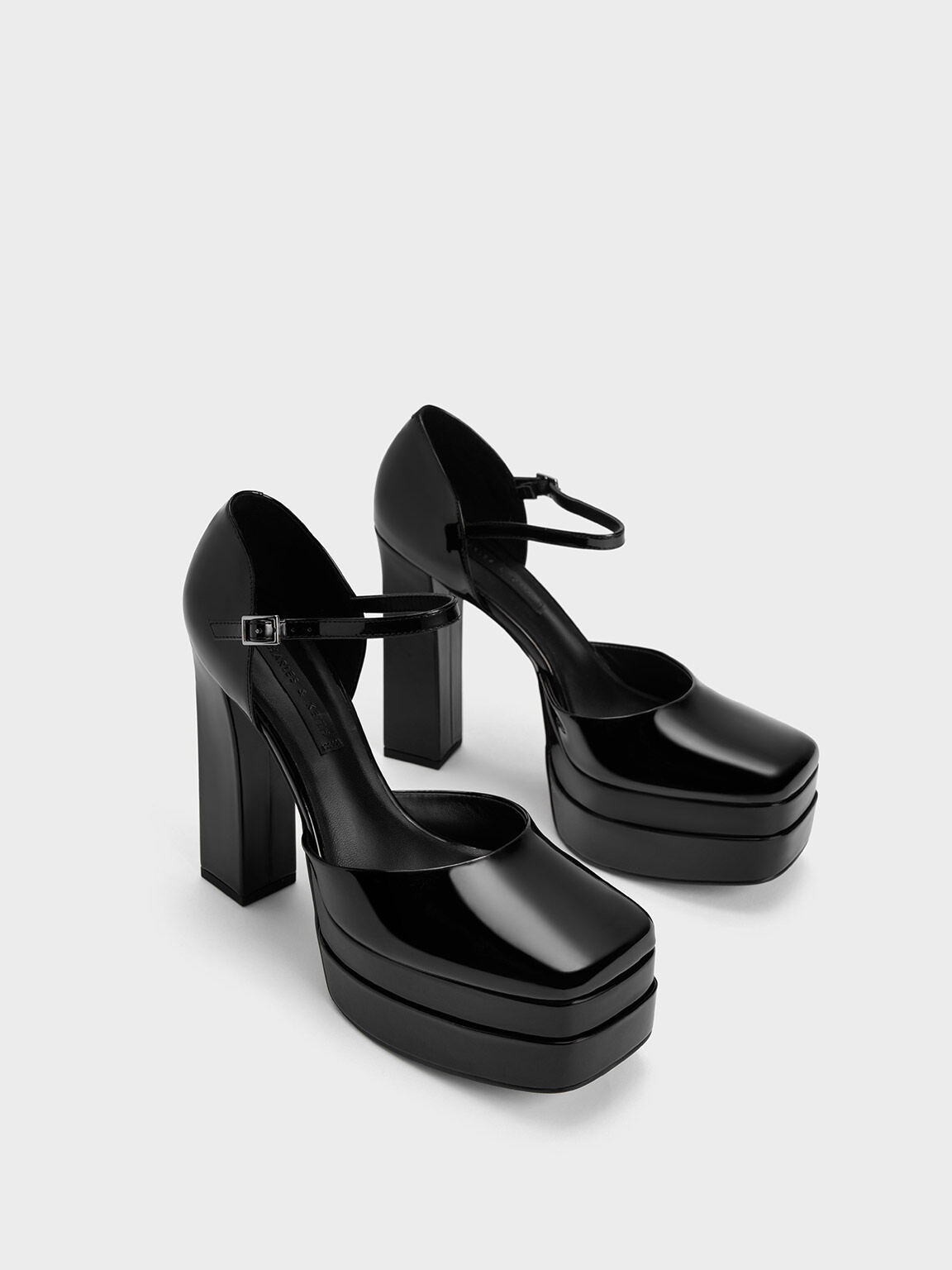 Patent Platform D'Orsay Pumps, Black Patent, hi-res