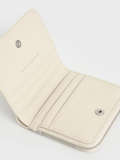 Zip Around Card Holder, Cream, hi-res