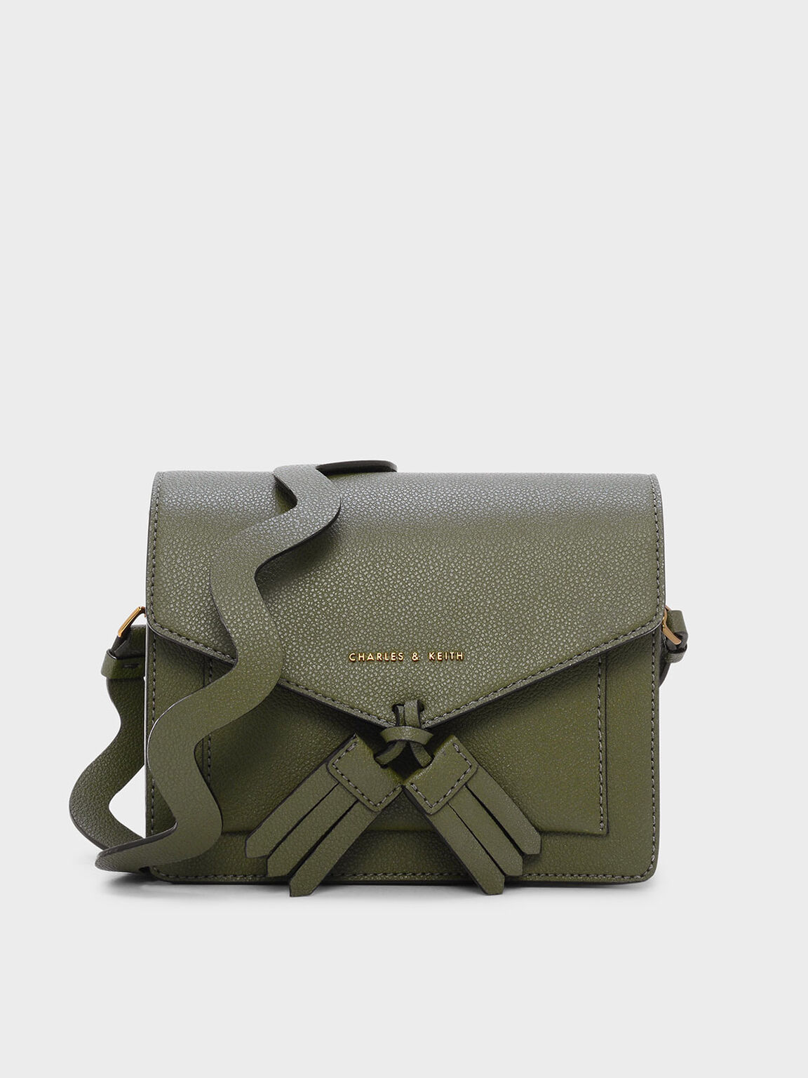 Green Tassel Detail Crossbody Bag Charles Keith Sg