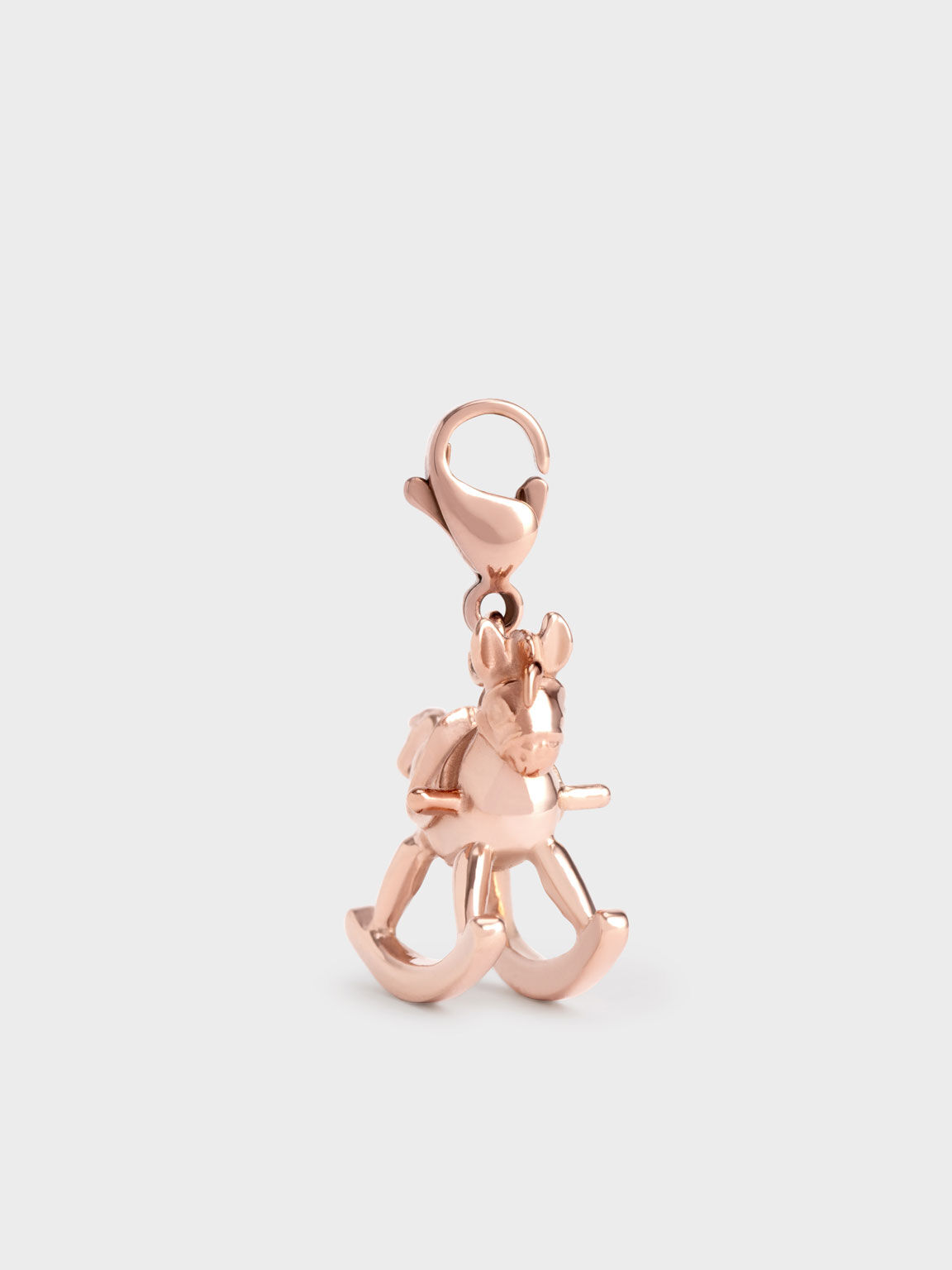 Rocking Horse Charm, Rose Gold, hi-res