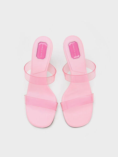 Fia Geometric Heel Mules, Light Pink, hi-res