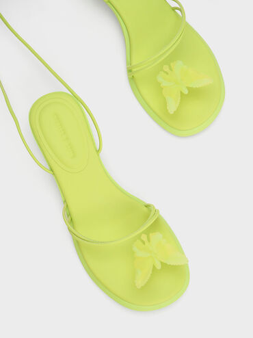 Butterfly Tie-Around Sandals, Lime, hi-res