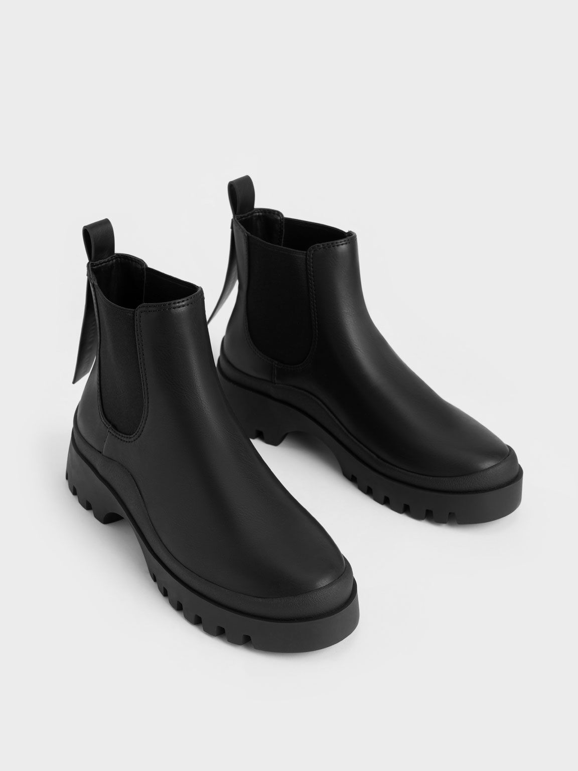 Chunky Platform Chelsea Boots, Black, hi-res
