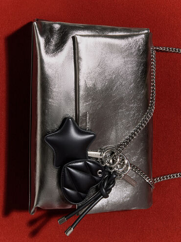 Colgante de cuerda anudada, Noir, hi-res