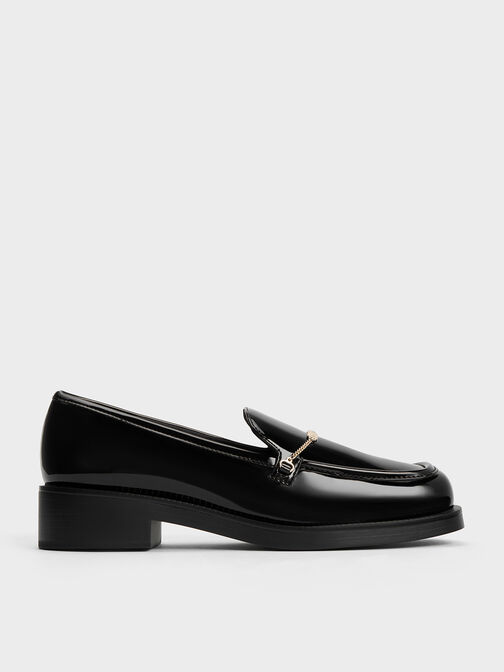 Lexie Metallic-Accent Loafers, Black Box, hi-res