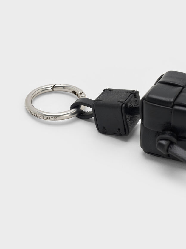 Ivette Woven Robot Bag Charm, Noir, hi-res
