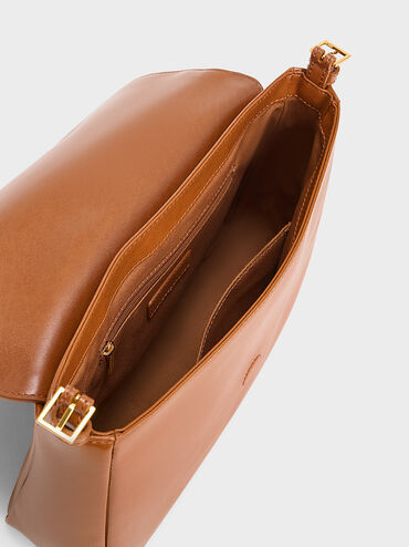 Daki Belted Trapeze Bag, Chocolate, hi-res
